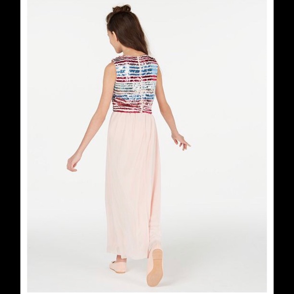 Rainbow sequin Big Girls 2-Pc. Sequin Dress - Picture 3 of 5